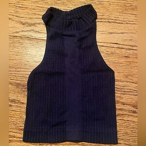 Intimately Free Free People crop top/ sports bra Xs/S navy blue